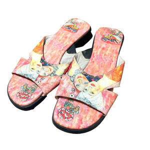 VINTAGE Jeon Women’s Japanese Wearable Art Heeled Sandals Size 6.5